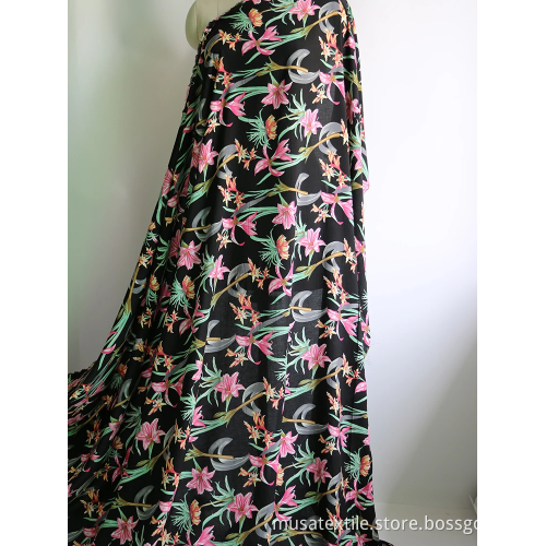 Custom Printed Woven 100% Viscose Rayon Fabric